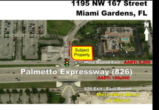 1195 NW 167th St, Miami Gardens, FL - aerial  map view