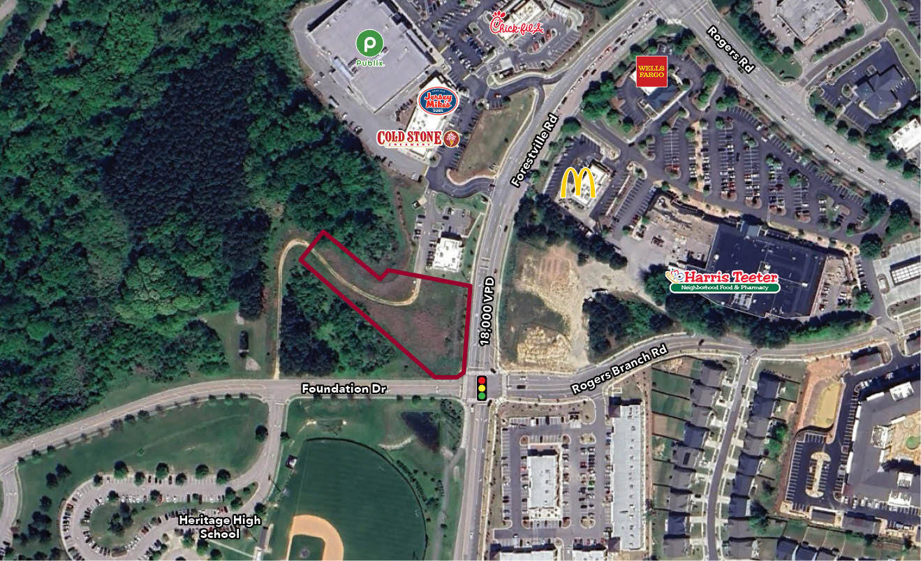 1080 Forestville Rd, Wake Forest, NC for sale Aerial- Image 1 of 1