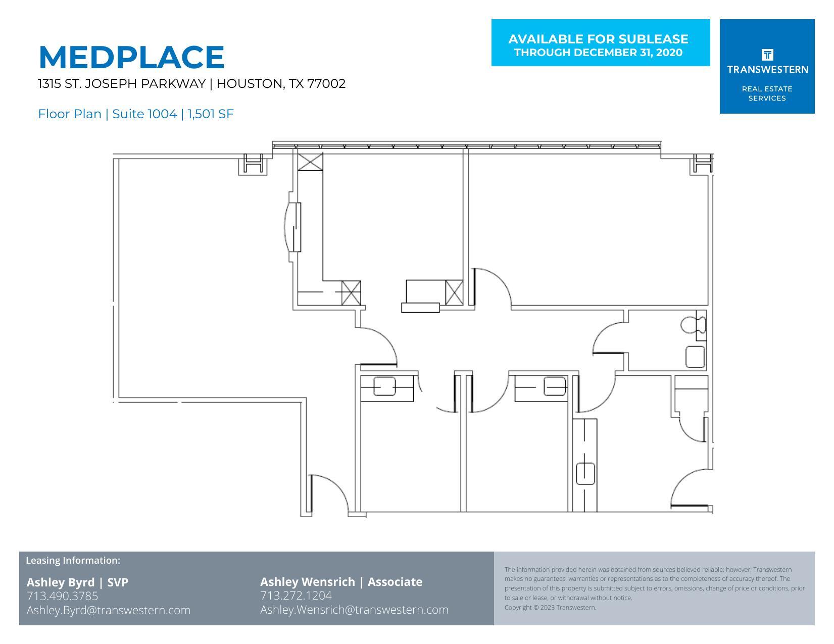 1315 St Joseph Pky, Houston, TX for lease Floor Plan- Image 1 of 2