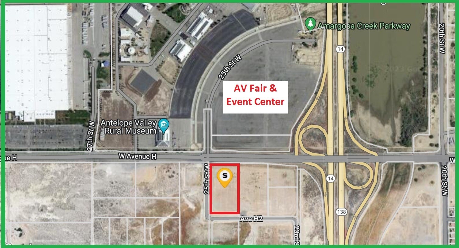 Ave. H & 25th Street West, Lancaster, CA for sale Primary Photo- Image 1 of 1
