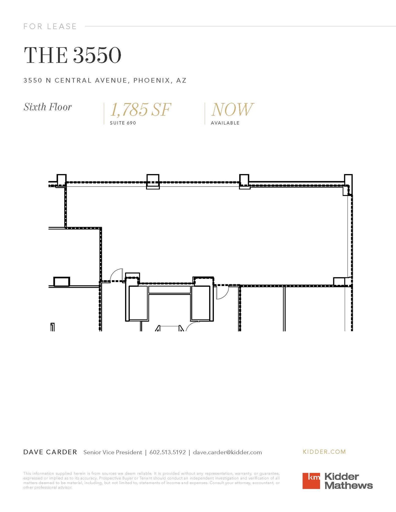 3550 N Central Ave, Phoenix, AZ for lease Floor Plan- Image 1 of 1