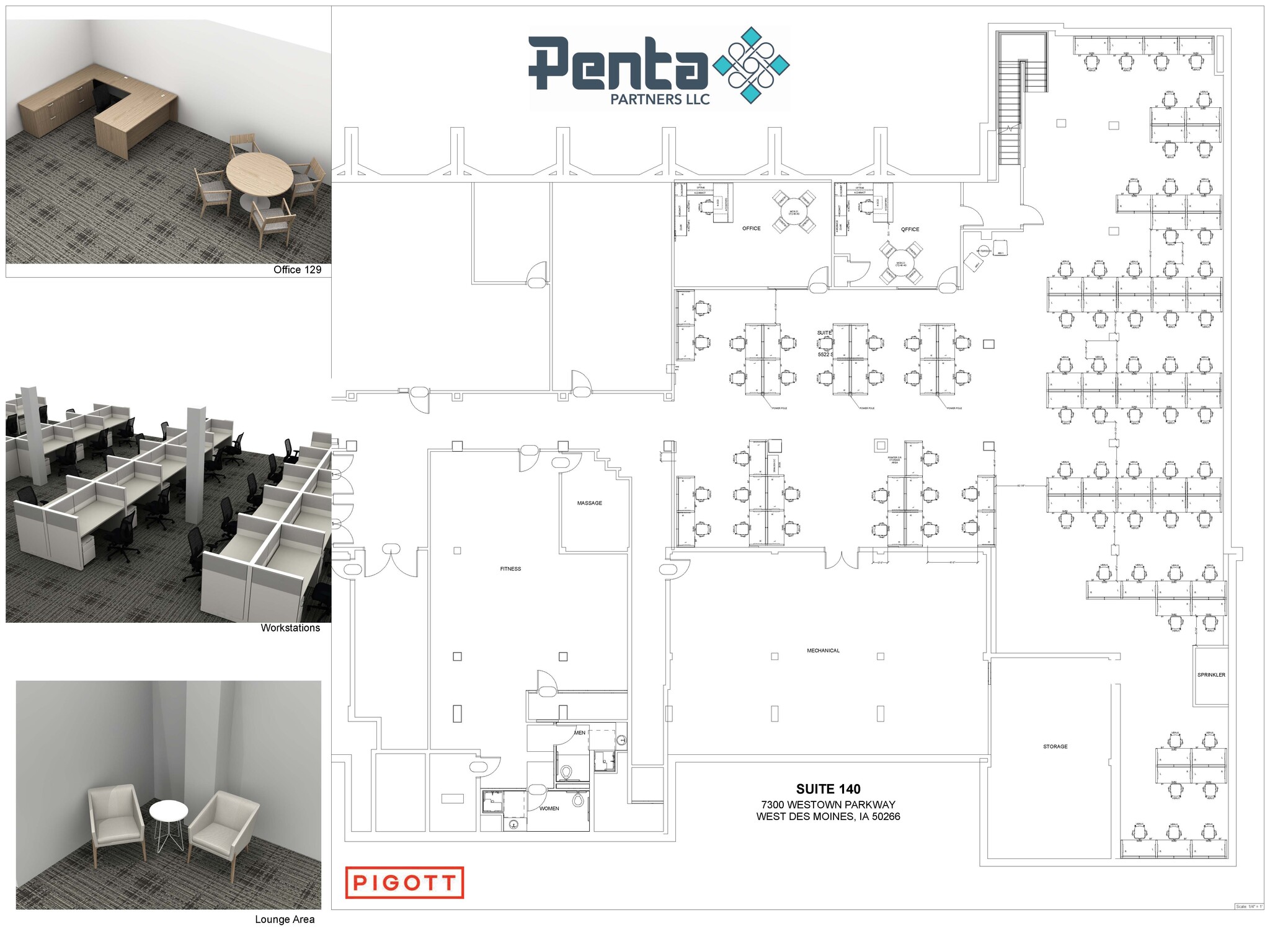 7300 Westown Pky, West Des Moines, IA for lease Floor Plan- Image 1 of 9