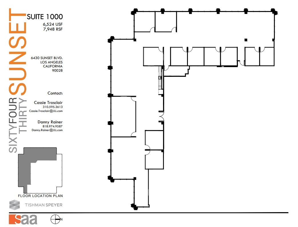 6430 W Sunset Blvd, Los Angeles, CA for lease Floor Plan- Image 1 of 1