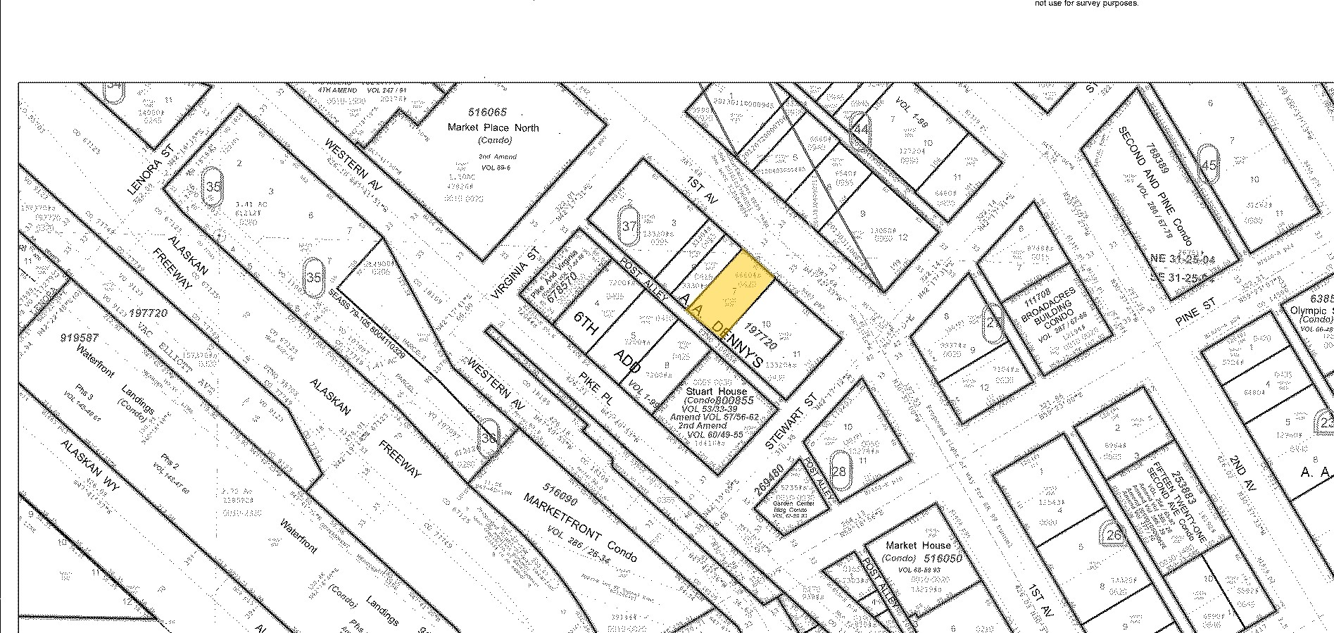 1917-1921 1st Ave, Seattle, WA for sale Plat Map- Image 1 of 1