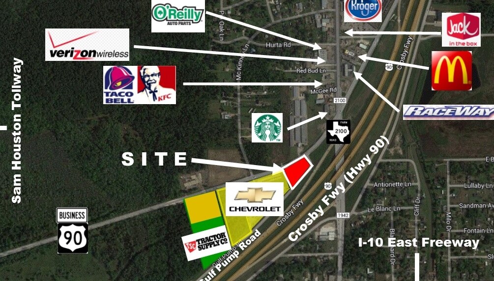 Hwy 90 & FM 2100, Crosby, TX for sale Primary Photo- Image 1 of 1