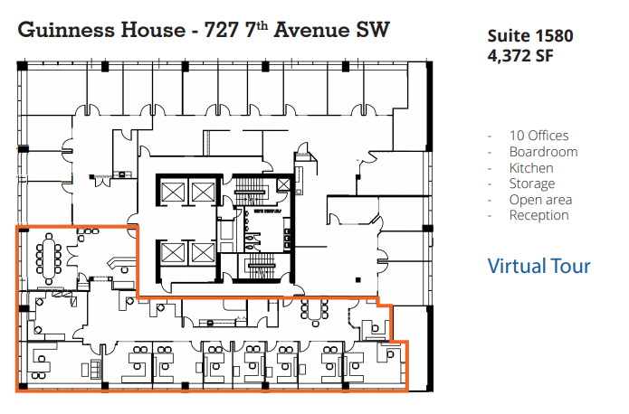 727 7th Ave SW, Calgary, AB for lease Floor Plan- Image 1 of 1