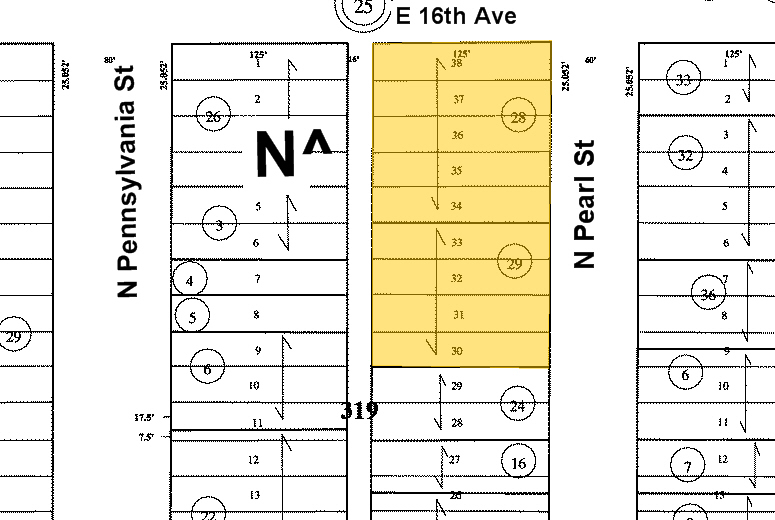 1595 Pearl St, Denver, CO for sale - Plat Map - Image 3 of 4