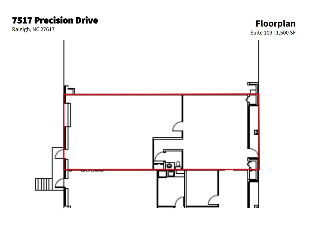 7517 Precision Dr, Raleigh, NC for lease Floor Plan- Image 1 of 1