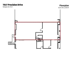 7517 Precision Dr, Raleigh, NC for lease Floor Plan- Image 1 of 1