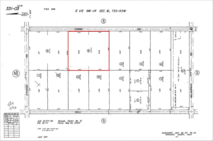 SWC Ethanac Rd, Menifee, CA for sale - Plat Map - Image 3 of 8