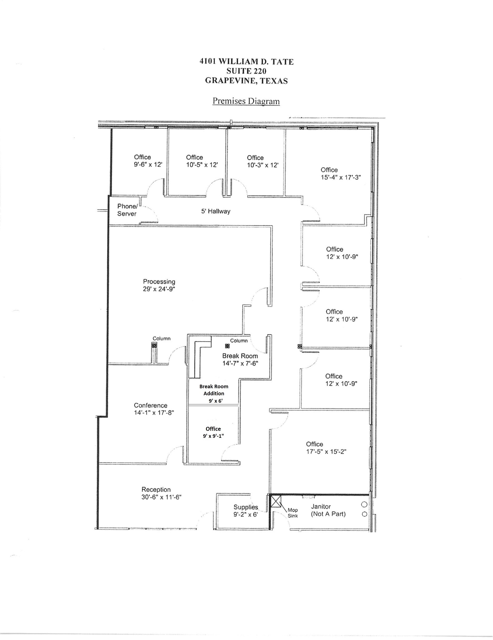 4101 William D Tate Ave, Grapevine, TX for lease Floor Plan- Image 1 of 1