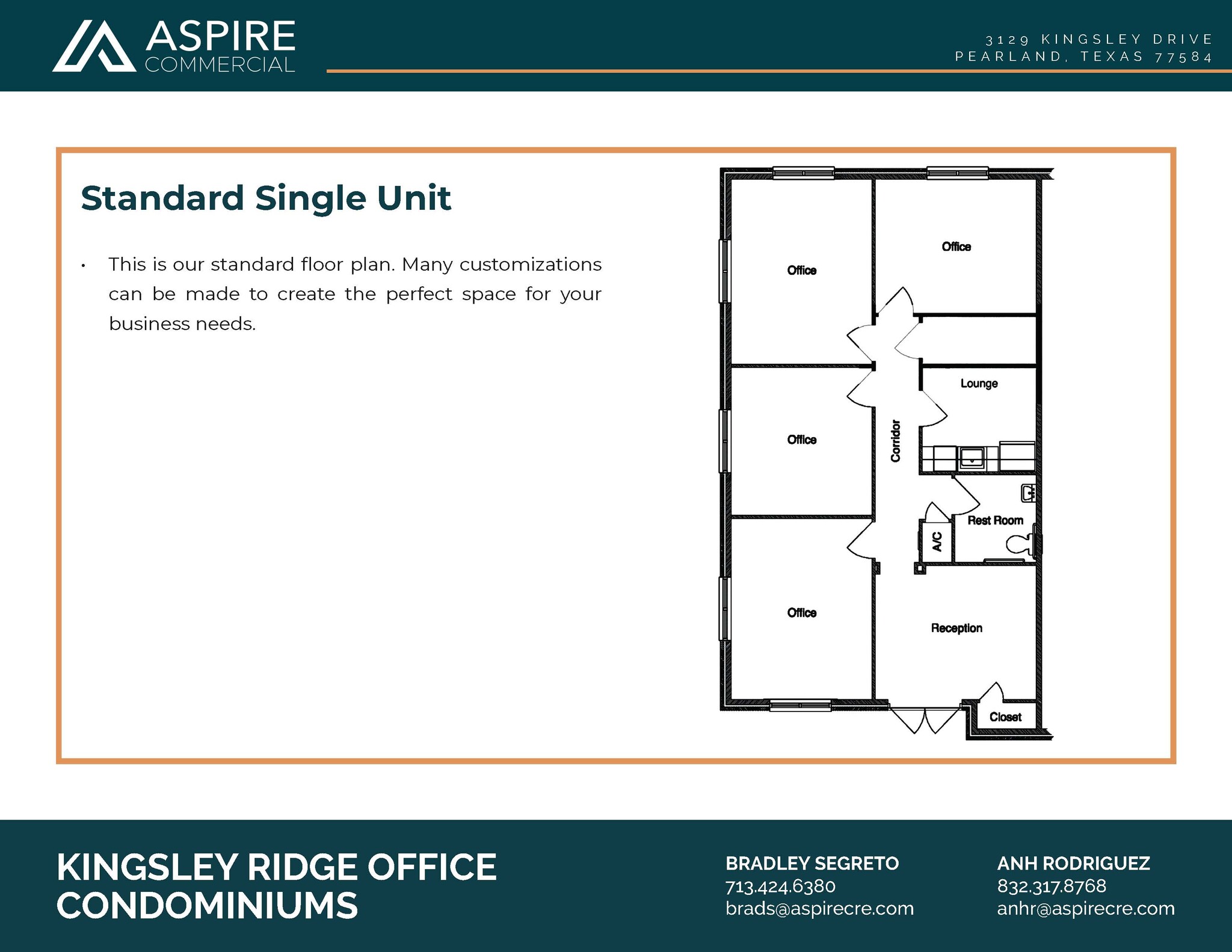 3129 Kingsley Dr, Pearland, TX for lease Floor Plan- Image 1 of 3