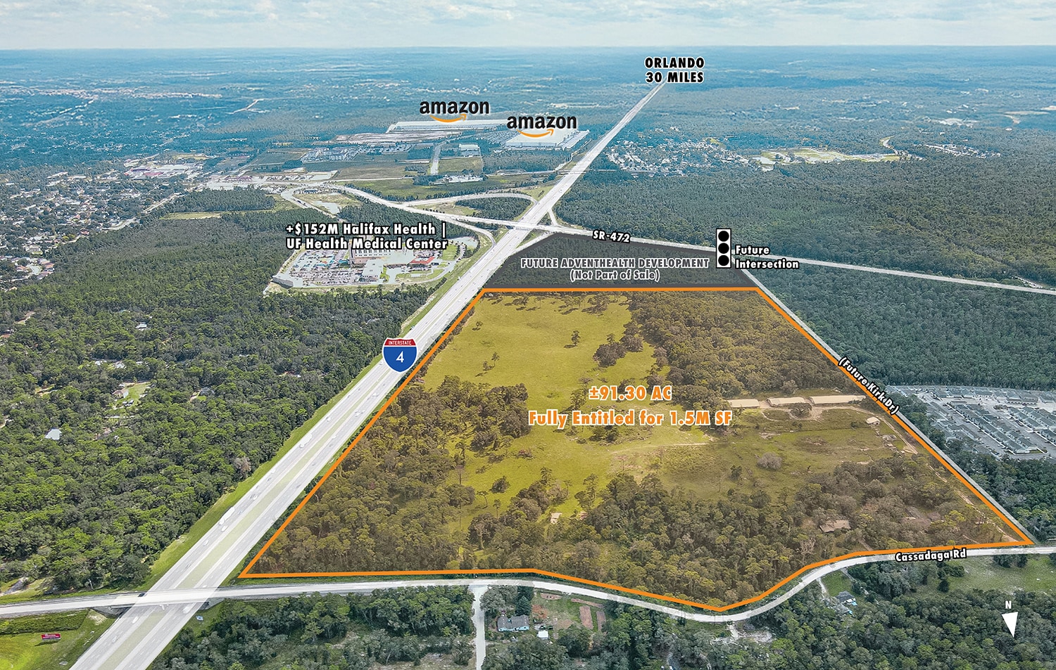 1445 Cassadaga Rd, Deland, FL for sale Aerial- Image 1 of 4