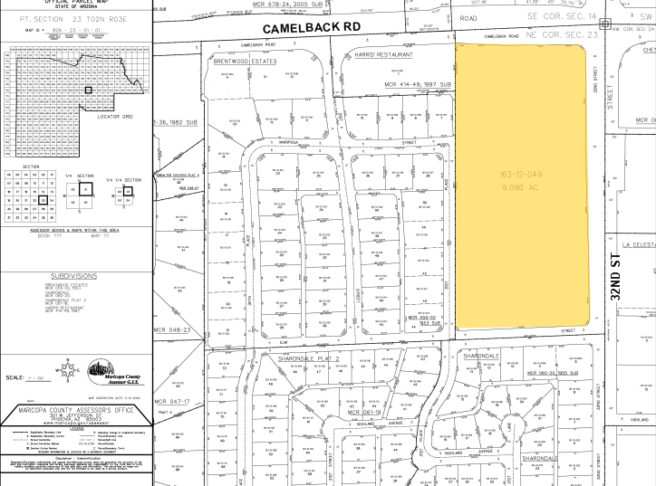 3131 E Camelback Rd, Phoenix, AZ for lease - Plat Map - Image 2 of 7