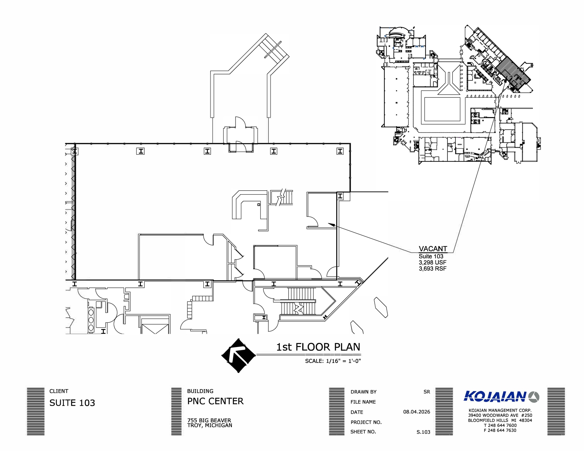 755 W Big Beaver Rd, Troy, MI for lease Floor Plan- Image 1 of 1