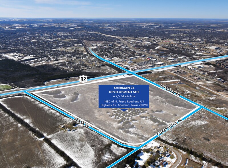 NEC of N. Frisco Road, Sherman, TX for sale - Aerial - Image 1 of 3