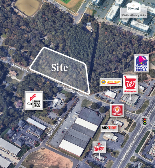 500 Indian Trail Rd, Indian Trail, NC for sale - Aerial - Image 2 of 3