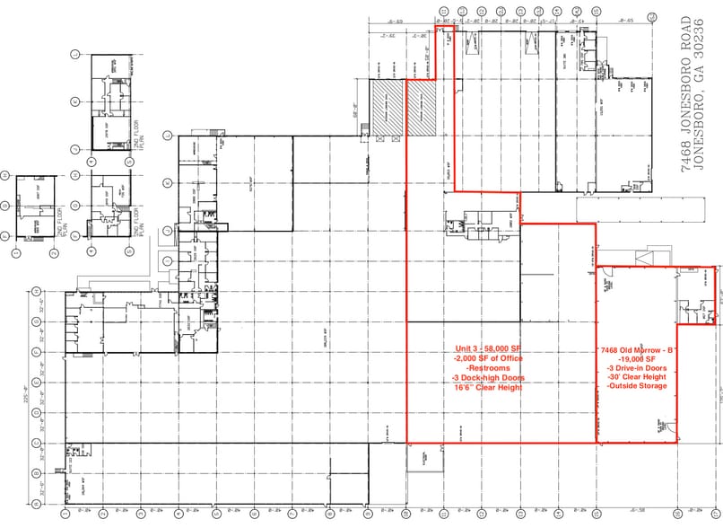 7468 Jonesboro Rd, Jonesboro, GA for lease - Floor Plan - Image 3 of 9