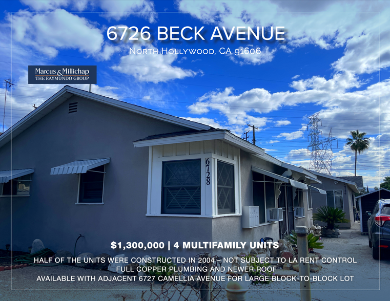 6726 Beck Ave, North Hollywood, CA for sale - Building Photo - Image 1 of 6