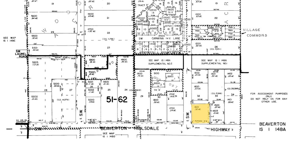 9555-9575 SW Beaverton Hillsdale Hwy, Beaverton, OR for lease - Plat Map - Image 3 of 9