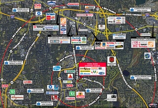 100-120 N Middletown Rd, Pearl River, NY - AERIAL map view