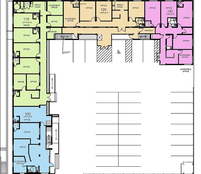 601 N Walker Ave, Oklahoma City, OK for lease - Floor Plan - Image 2 of 4