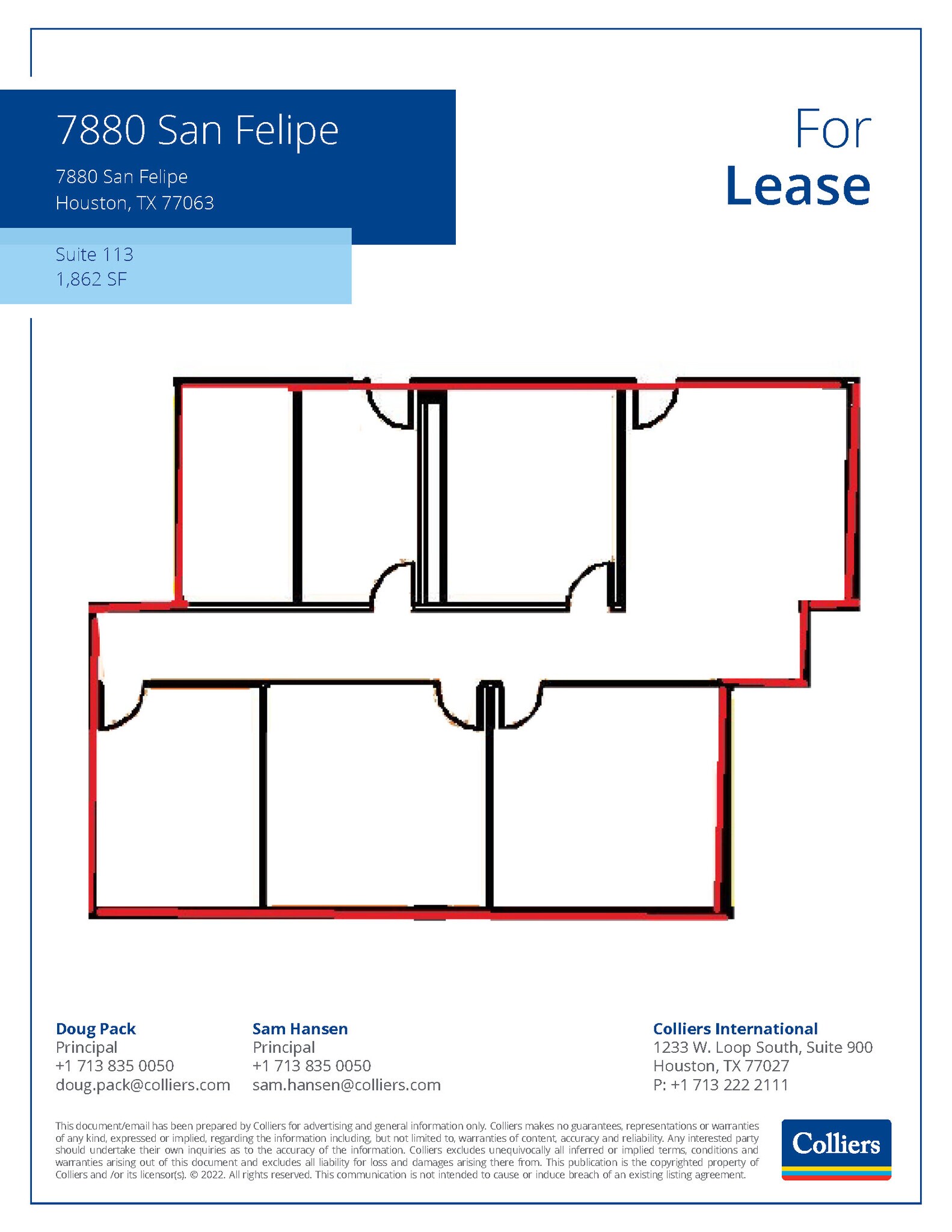 7880 San Felipe St, Houston, TX for lease Floor Plan- Image 1 of 1