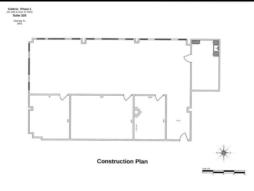 425 Joliet St, Dyer, IN for lease Floor Plan- Image 1 of 9