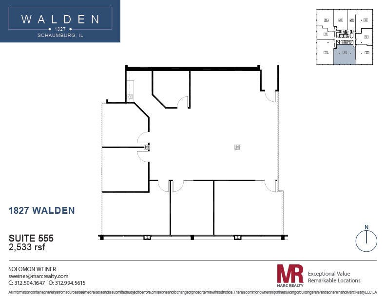 1827 Walden Office Sq, Schaumburg, IL for lease Floor Plan- Image 1 of 7