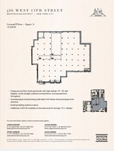 416 W 13th St, New York, NY for lease Floor Plan- Image 1 of 9