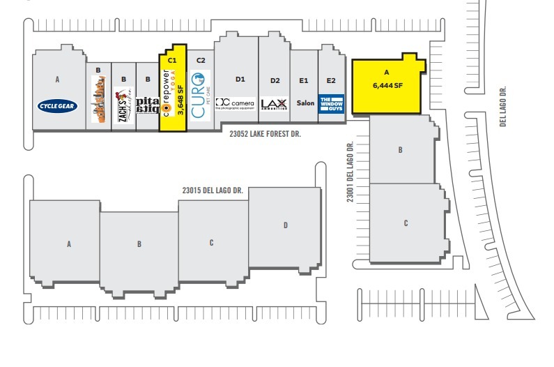 23052 Lake Forest Dr, Laguna Hills, CA for lease Site Plan- Image 1 of 1