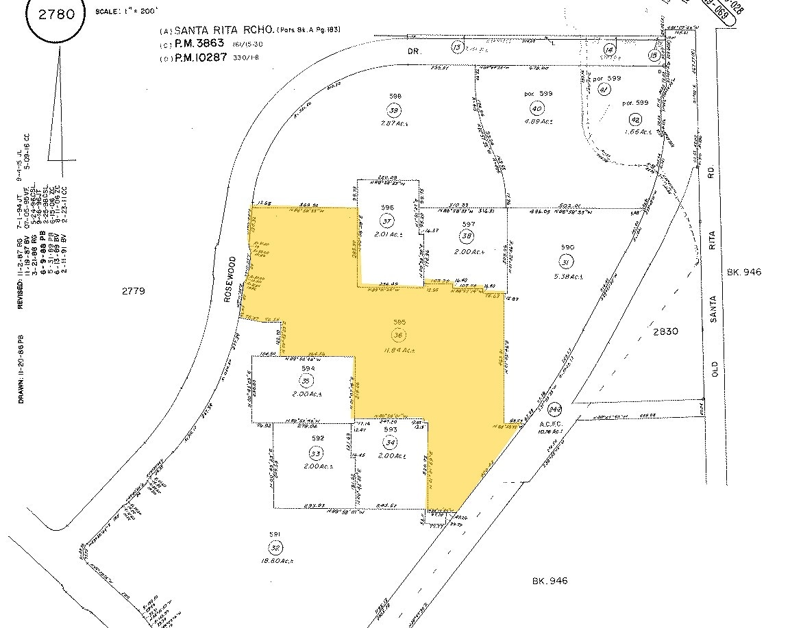 4430 Rosewood Dr, Pleasanton, CA for lease Plat Map- Image 1 of 2