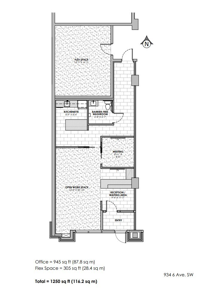 934 6 Av SW, Calgary, AB for lease Floor Plan- Image 1 of 1