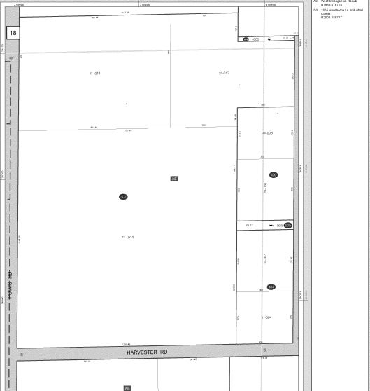 1717 W Harvester Rd, West Chicago, IL for lease - Plat Map - Image 3 of 6