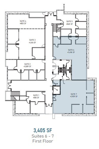 5677 Oberlin Dr, San Diego, CA 92121 - Unit 6-7 -  - Floor Plan - Image 1 of 1