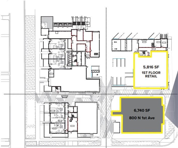 800 N 1st Ave, Phoenix, AZ for lease - Site Plan - Image 3 of 3