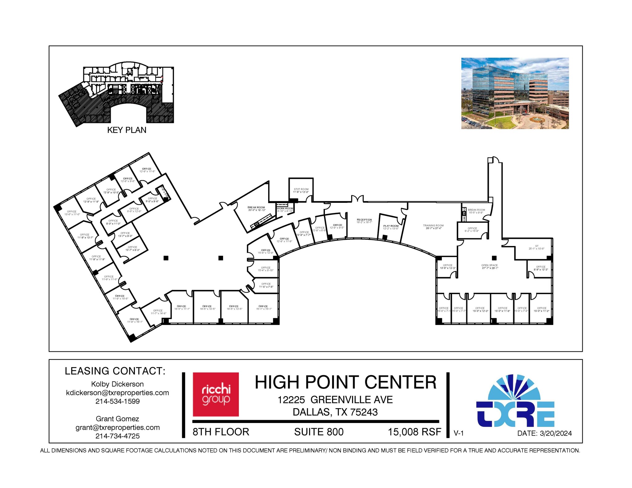 12225 Greenville Ave, Dallas, TX for lease Floor Plan- Image 1 of 2