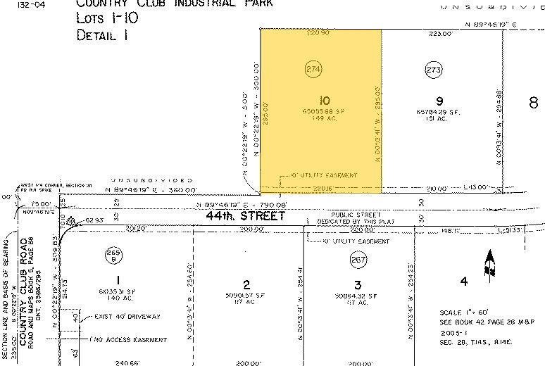 3191 E 44th St, Tucson, AZ for sale Plat Map- Image 1 of 1