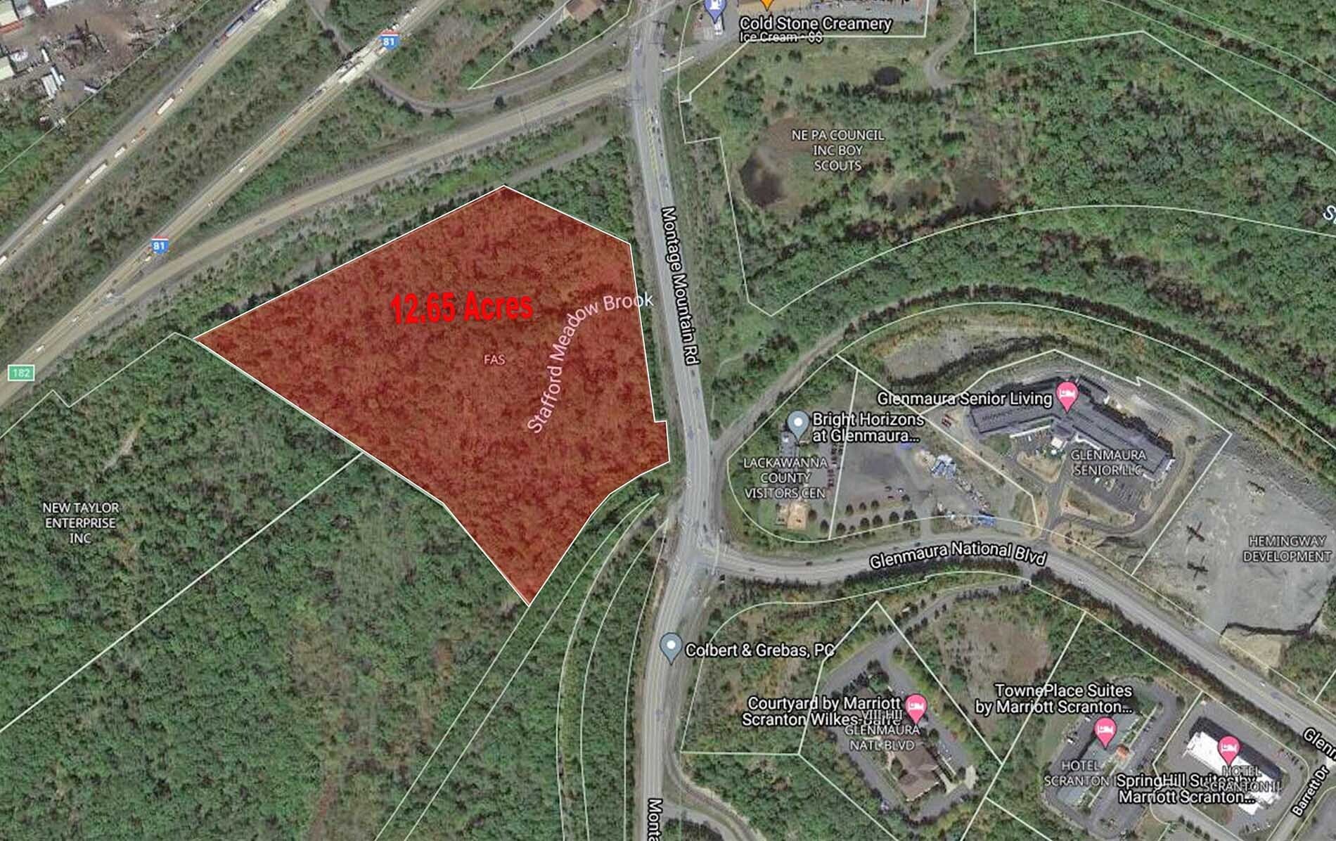 Lot 1.04 Montage Mountain Road, Moosic, PA for sale Aerial- Image 1 of 1