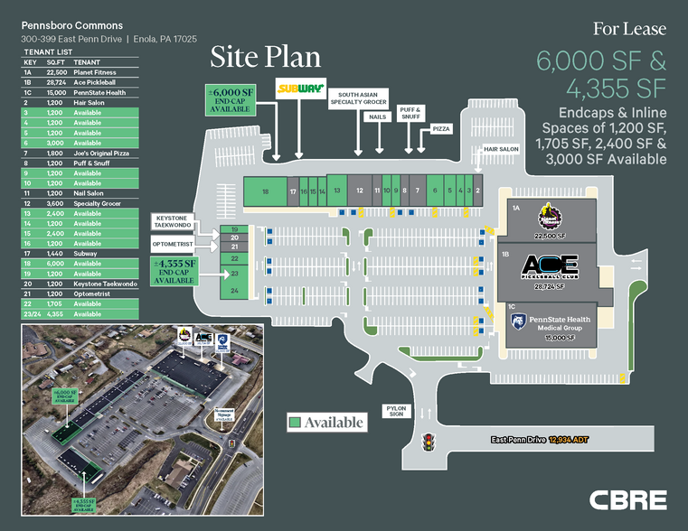 322-366 E Penn Dr, Enola, PA for lease - Site Plan - Image 2 of 3