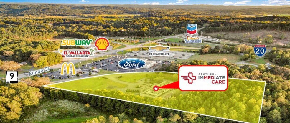 150 Tompkins St, Heflin, AL for sale - Aerial - Image 2 of 4