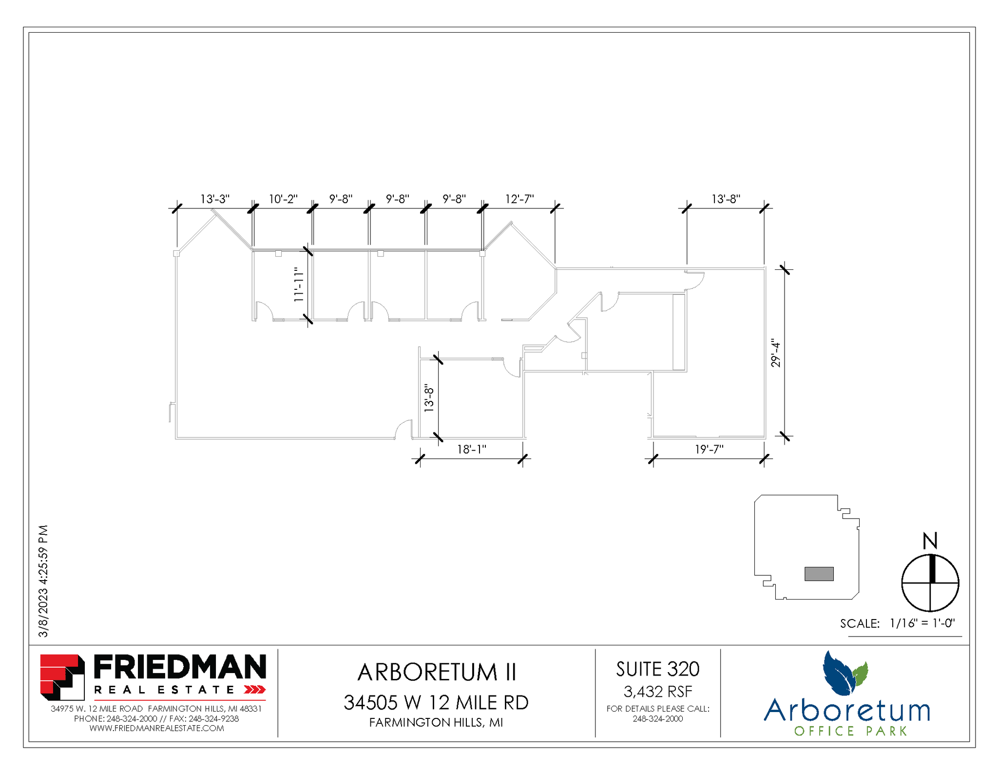 34505 W 12 Mile Rd, Farmington Hills, MI for lease Floor Plan- Image 1 of 3