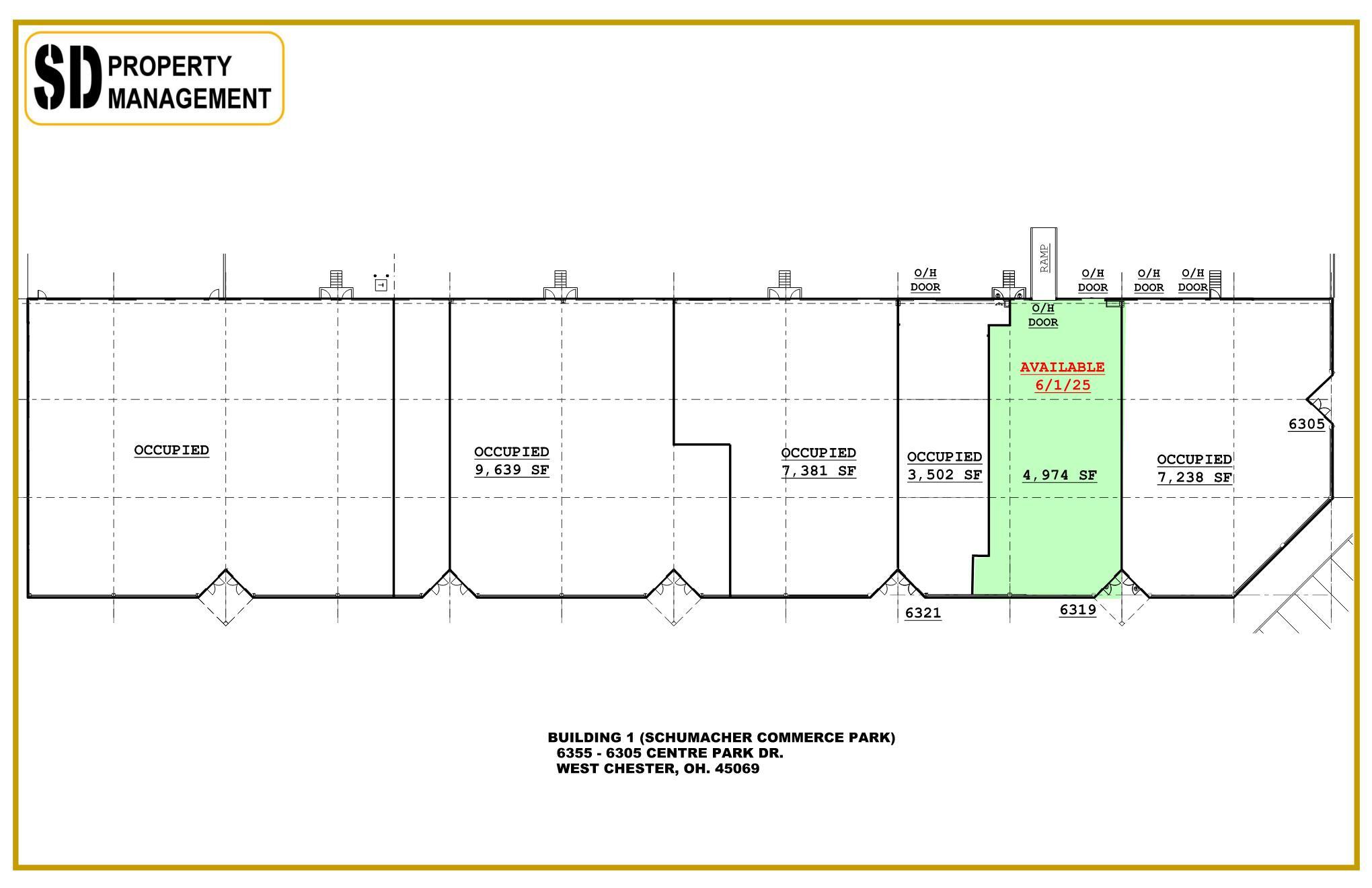 6305-6355 Centre Park Dr, West Chester, OH for lease Floor Plan- Image 1 of 2