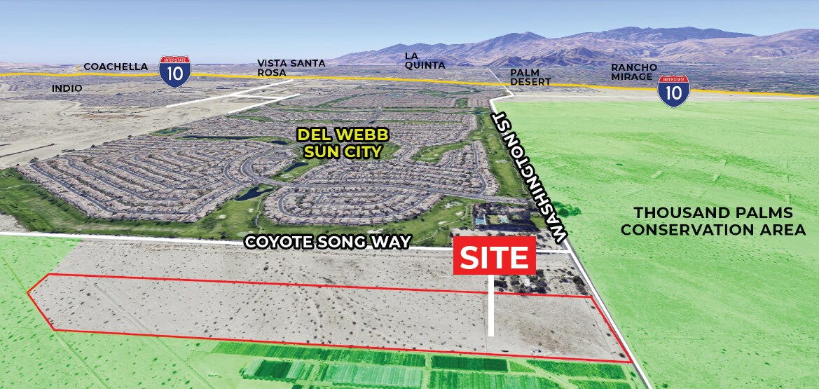 34380 Washington Street, Palm Desert, CA for sale Aerial- Image 1 of 3