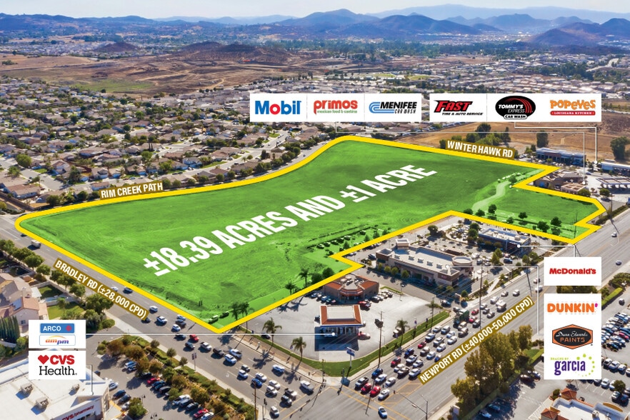 Newport Rd & Bradley Rd, Menifee, CA for sale - Building Photo - Image 1 of 1