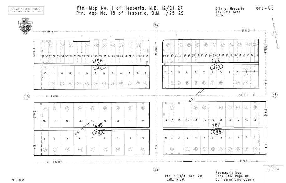 5 Vacant Lots portfolio of 5 properties for sale on LoopNet.com - Plat Map - Image 3 of 5