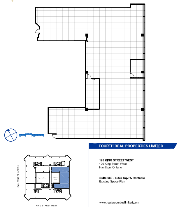 100, 110, and 120 King St W, Hamilton, ON for lease Floor Plan- Image 1 of 1