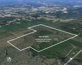 0 Rice Rd, Minden, LA - AERIAL  map view