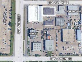 10951 170 St NW, Edmonton, AB for lease Aerial- Image 1 of 2