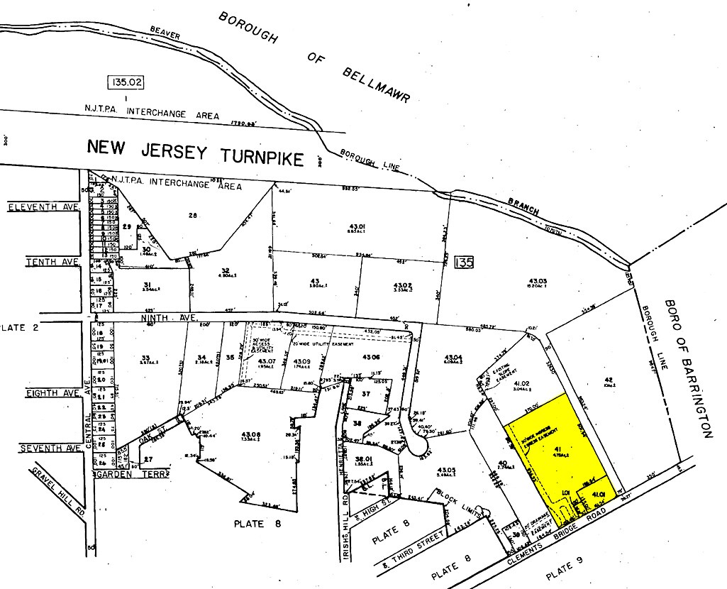 835 E Clements Bridge Rd, Runnemede, NJ for sale Plat Map- Image 1 of 1